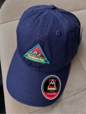 NWT Avalanche Navy Cap with Triangular Mountain Patch